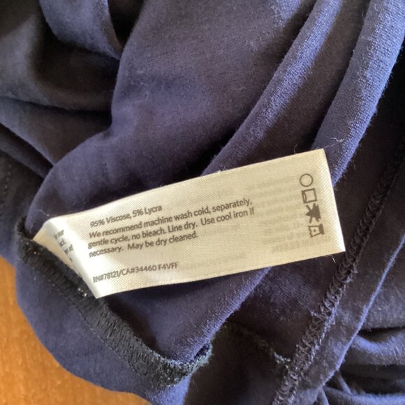 Eileen Fisher Womens Asymmetrical Colorblock Dress Size Small Knit Black &‎ Blue - Picture 5 of 12